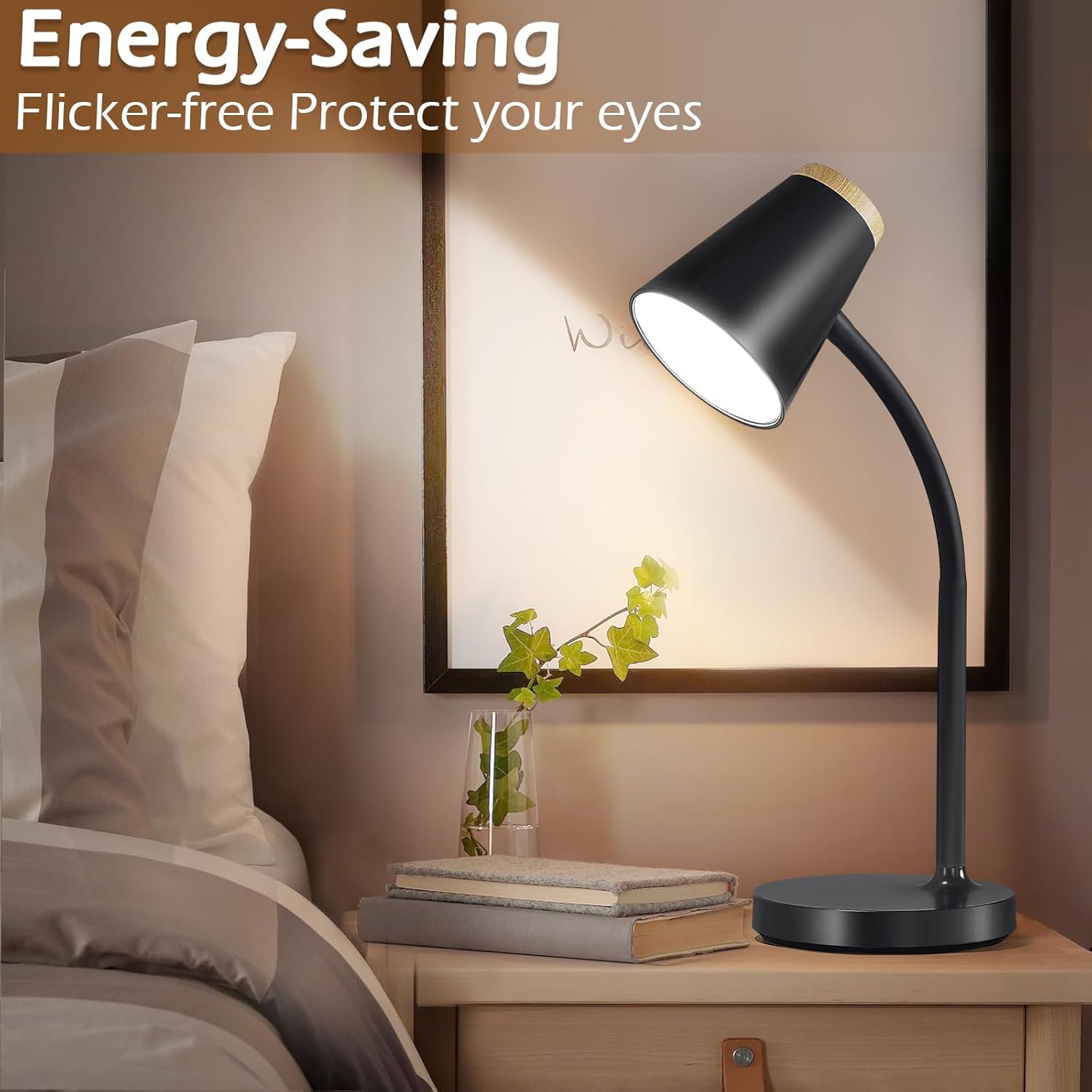 flicker-free LED nightstand light

