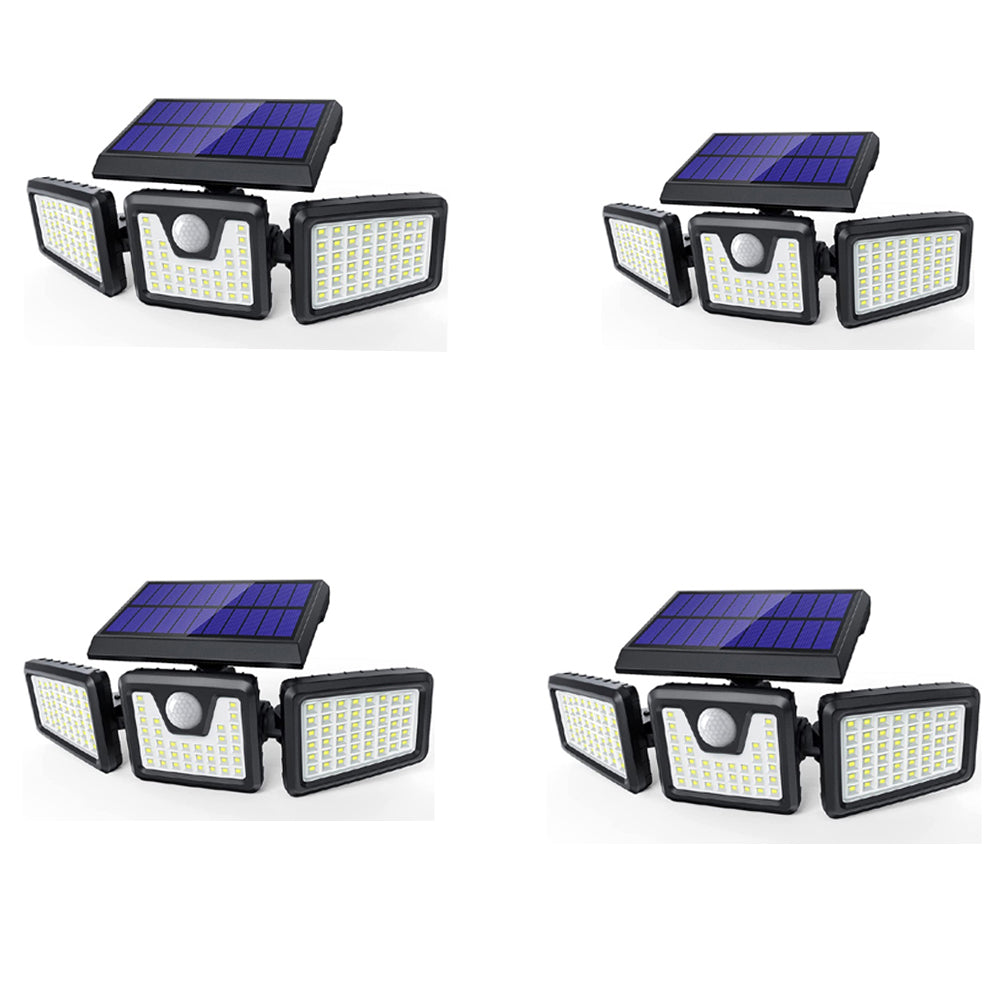 Solar Lights Outdoor 3 Heads, Upgraded 74 LED Solar Motion Sensor Security Lights - thelights4u.com