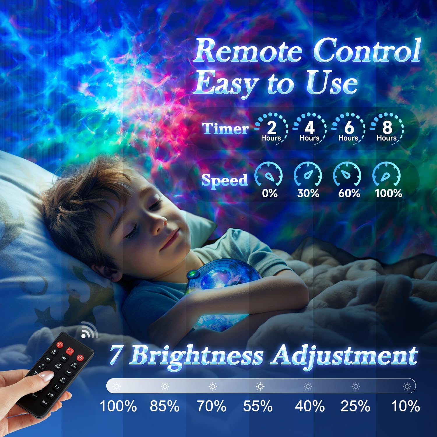 galaxy projector with white noise for sleep