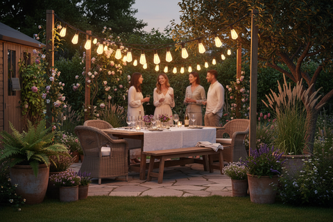 15M Long Festive Solar Lights IP65 Weatherproof