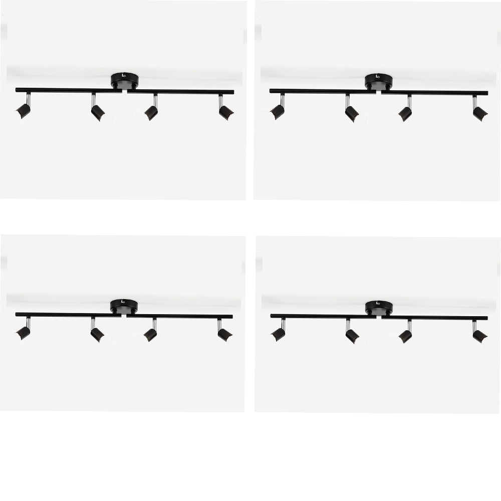 Kitchen ceiling light bar with 4 tiltable LED spotlights.

