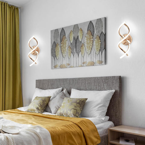 gold spiral led wall lamp

