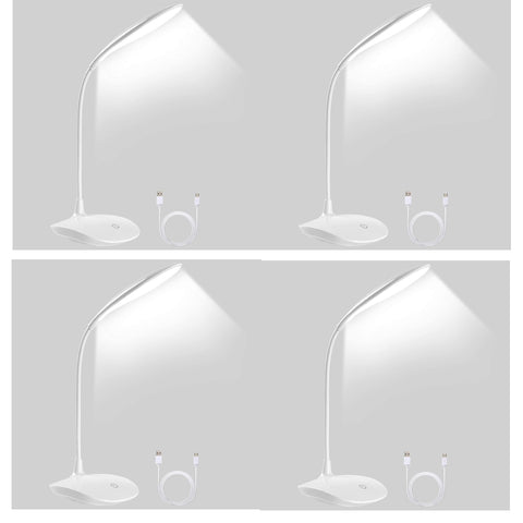 Lamp's compact design ideal for small workspaces.


