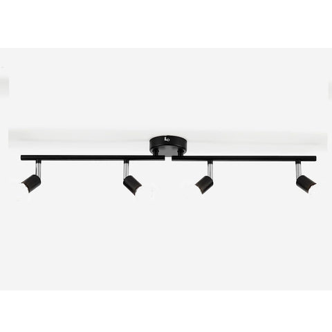 4-way LED spotlight ceiling fitting in matte black finish – UK.

