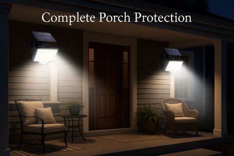 LED Motion Sensor Solar Powered  Security Light – 3 Modes, Waterproof