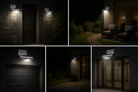 Aluminum Motion Sensor LED Solar Security Light
