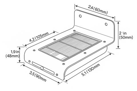 Aluminum Motion Sensor LED Solar Security Light