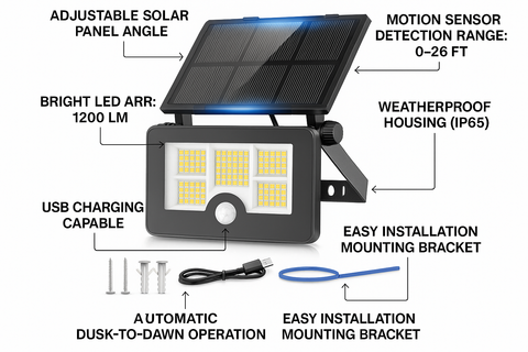 Outdoor Motion Sensor Solar LED Light