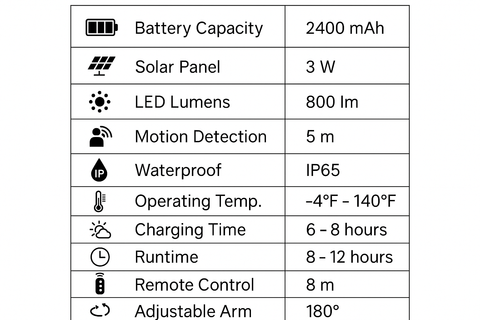 Adjustable Solar Security LED Wall Light