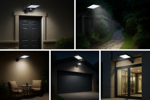 Adjustable Solar Security LED Wall Light