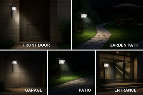 Solar Security Outdoor Motion Sensor Lights – Dual Colour Garden Light