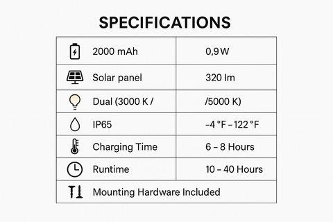 LED Dual White Outdoor Wall Light – Up & Down IP65 Exterior Light