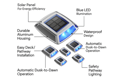 LED Outdoor Solar Deck Lights – 8-Pack Waterproof Fence
