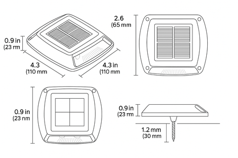 LED Outdoor Solar Deck Lights – 8-Pack Waterproof Fence