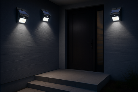 Pack of 4 LED Motion Sensor Wall Flood Lights – Outdoor