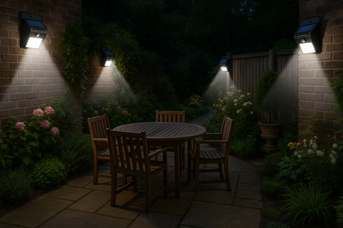 Pack of 4 LED Motion Sensor Wall Flood Lights – Outdoor