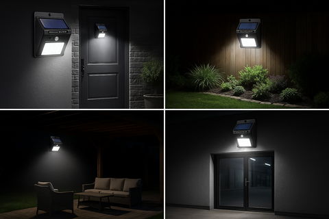 Pack of 4 LED Motion Sensor Wall Flood Lights – Outdoor