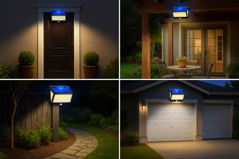 468 LED Solar Security Lights Outdoor - Super Bright Motion Sensor Light (2 Pack)