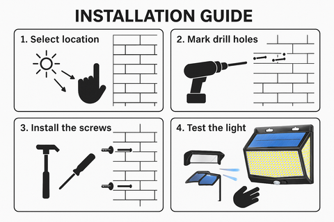 468 LED Solar Security Lights Outdoor - Super Bright Motion Sensor Light (2 Pack)