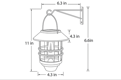 2-Pack Solar Lantern Wall Lights – Hanging Glass & Stainless Steel Porch Lights