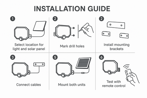 Pack of 2 LED Solar Powered Motion Sensor Security Light