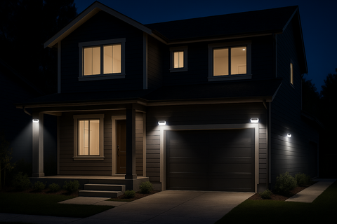 Pack of 4 Solar Powered Motion Sensor Security Lights – IP65 Outdoor Wall Lights