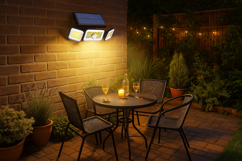 Solar Wall Light with PIR Motion Sensor & Remote – IP65 Waterproof
