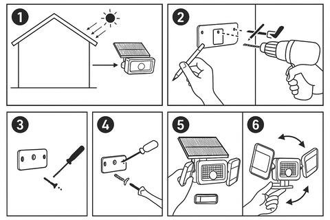 Solar Wall Light with PIR Motion Sensor & Remote – IP65 Waterproof