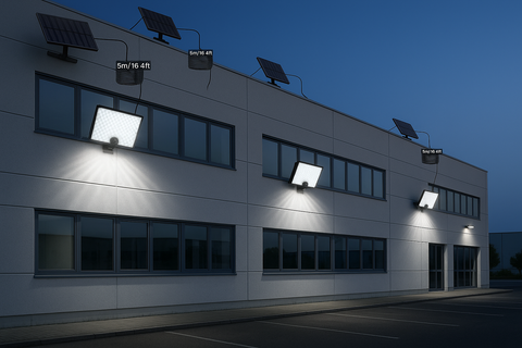 LED Solar Light with PIR Motion Sensor & Remote – IP65 Waterproof