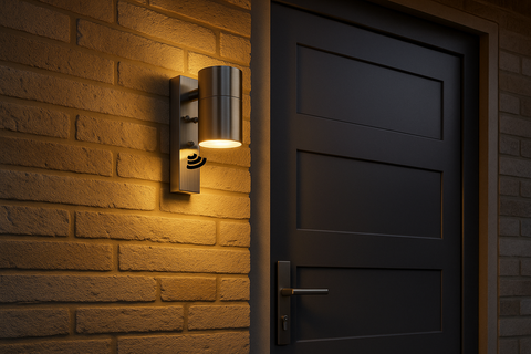 Modern Stainless Steel Outdoor Wall Down Light with Sensor – IP44