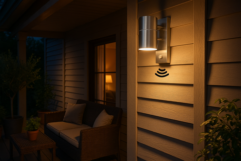 Modern Stainless Steel Outdoor Wall Down Light with Sensor – IP44