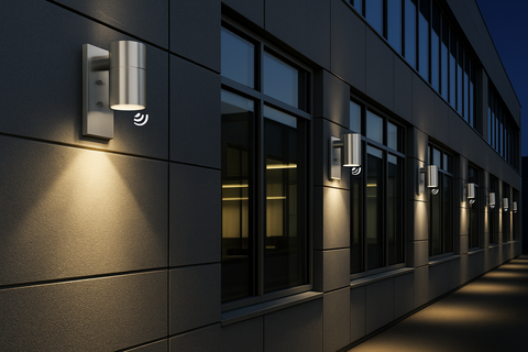 Modern Stainless Steel Outdoor Wall Down Light with Sensor – IP44