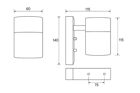 Modern Stainless Steel Outdoor Wall Down Light with Sensor – IP44