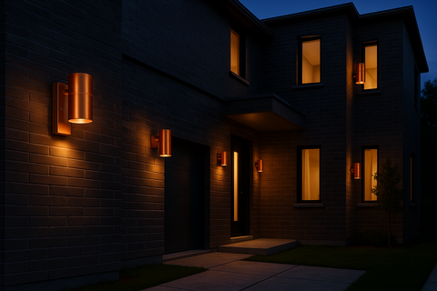 Outdoor Copper Single Wall Light – Stainless Steel Finish – IP44 – 35W Max