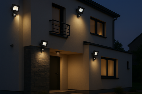10W Security Lights Outdoor Motion Sensor 3000LM PIR Sensor