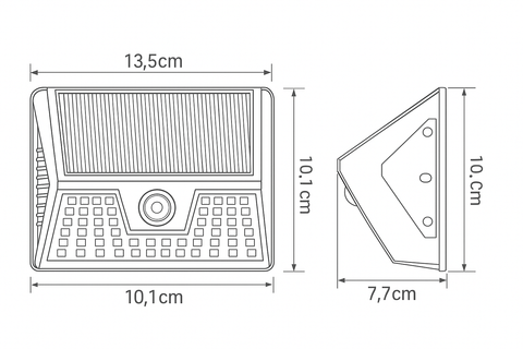 Pack of 6 LED Solar Powered Security Light - PIR Motion Sensor, IP65