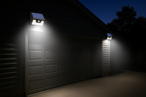Pack of 6 LED Solar Powered Security Light - PIR Motion Sensor, IP65