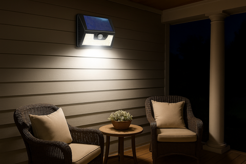 Pack of 6 LED Solar Powered Security Light - PIR Motion Sensor, IP65