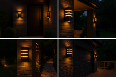 Modern Square LED Up/Down Wall Light – Waterproof Garden Sconce