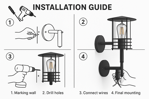 LED Stainless Steel Outdoor Wall Light – IP54 Rated
