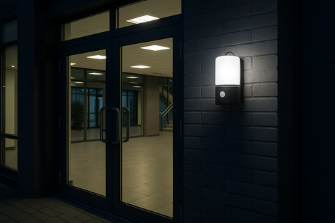 Battery-Operated Outdoor Wall Light with PIR Sensor