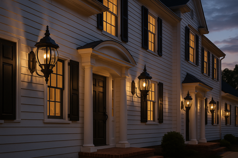 Traditional Large Black Outdoor Wall Light – IP44 Garden Lighting