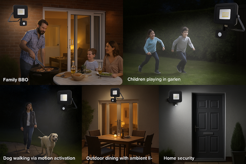 10W PIR Motion Sensor – 1000lm, IP66 Waterproof, Warm White 4000K