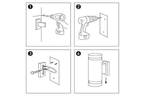 Up & Down Wall Sconce Light – Mains Powered Outdoor Lighting