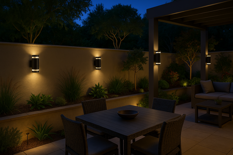 Up & Down Wall Sconce Light – Mains Powered Outdoor Lighting