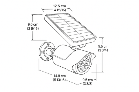 Solar Security Light Motion Sensor Dummy CCTV 8 LED