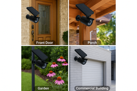 Solar Security Light Motion Sensor Dummy CCTV 8 LED