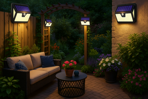 Solar Security Lights Outdoor – 238 LED Solar-Powered