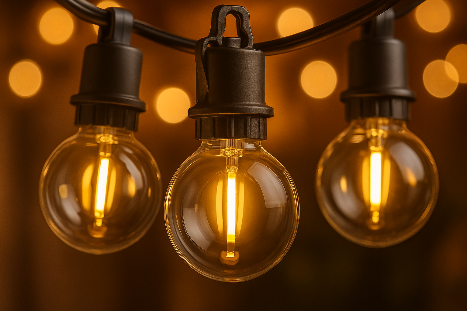 29ft Mains Powered Outdoor Festoon IP54 Weatherproof