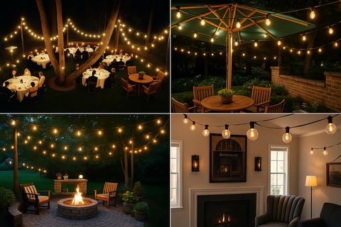 Outdoor LED Festoon lights With G40 Bulbs